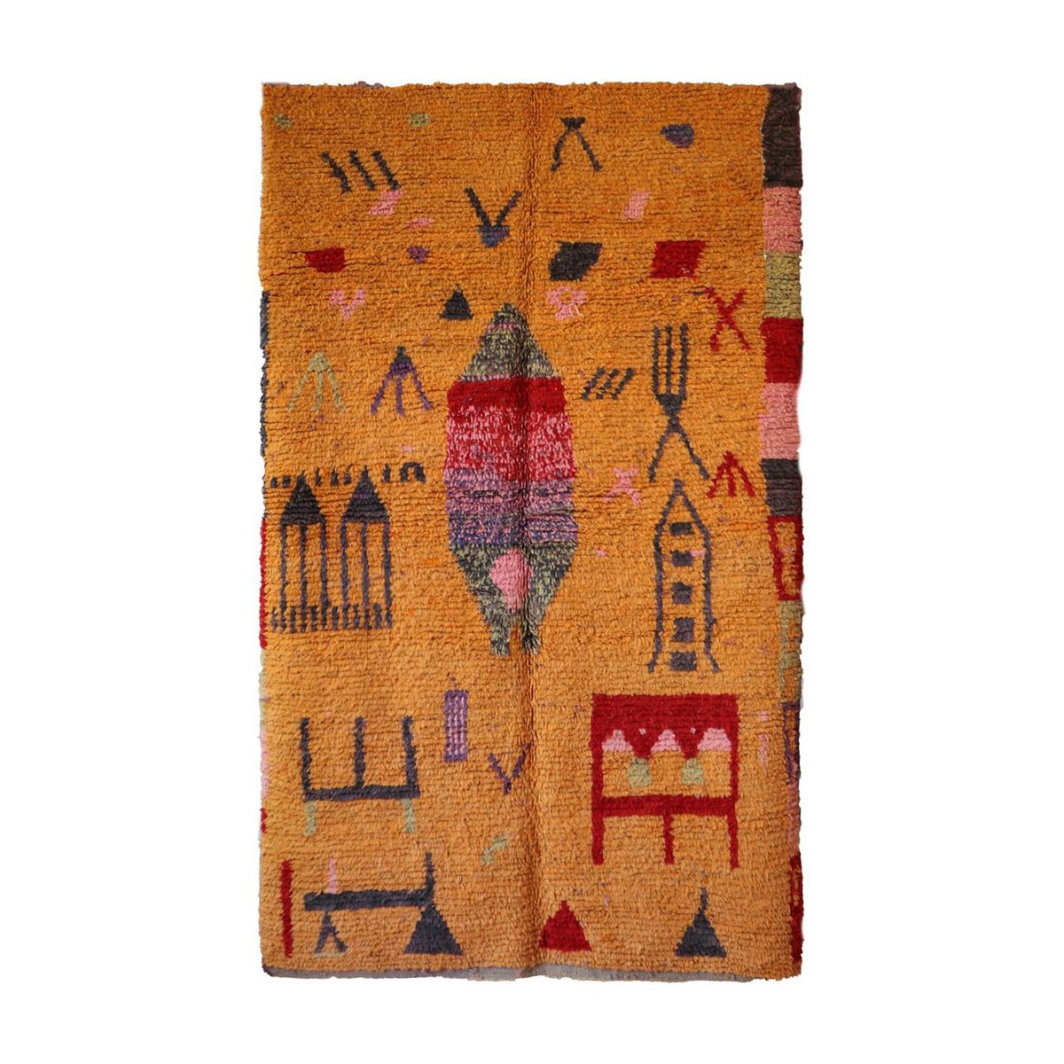 Marokkaner Berber Teppich reine Wolle 151 x 248 cm