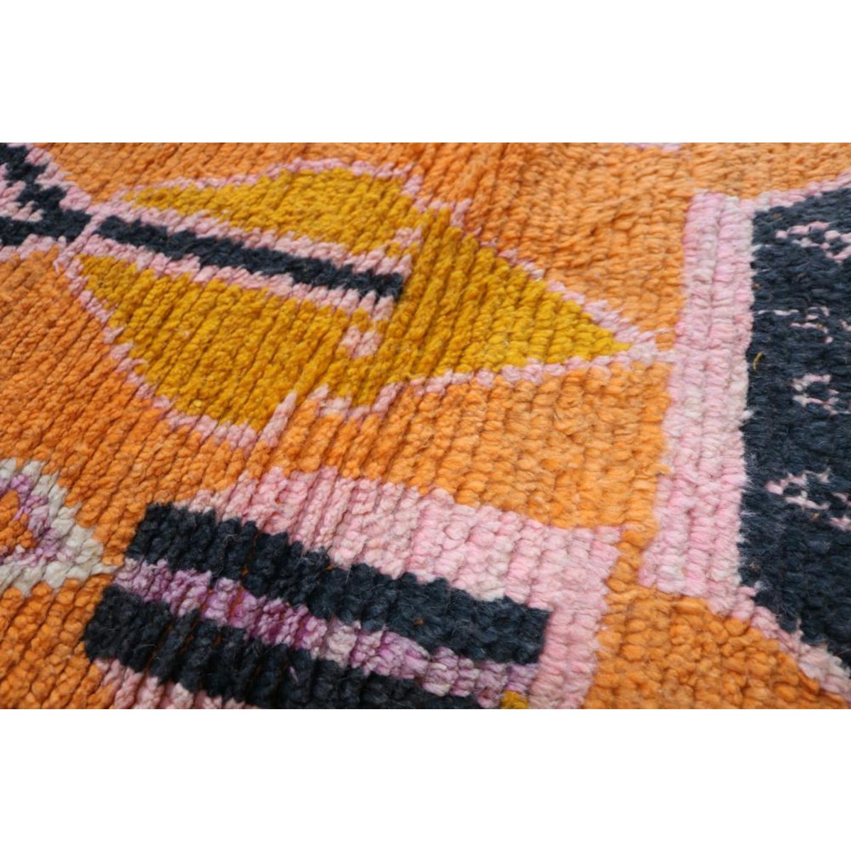 Marokkaanse Berber gangkleed van zuiver wol 77 x 375 cm