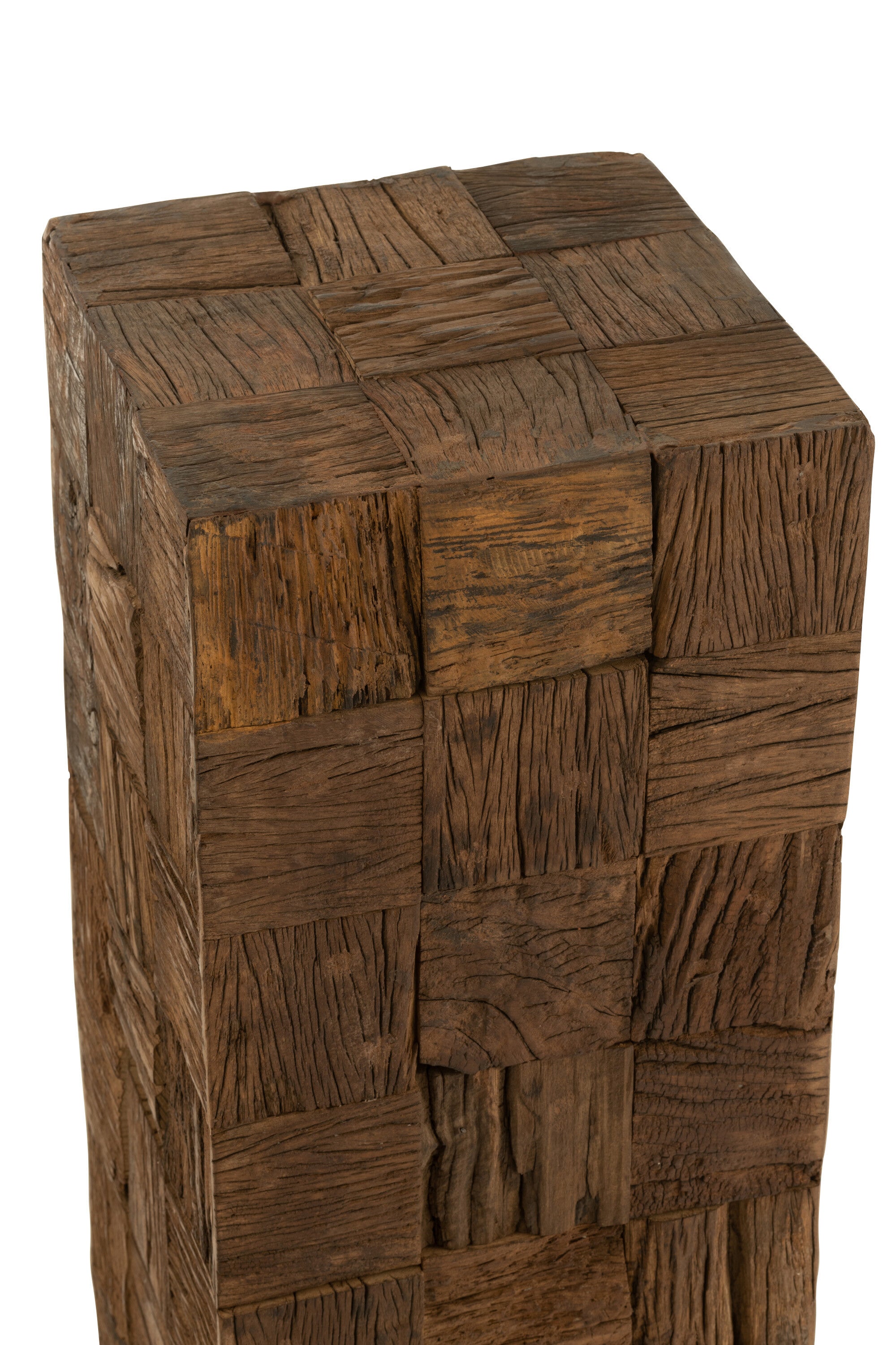 Handgefertigte Deko-Säule 'Naturell' Large - Aus Holz, Naturbelassen, Ein Kunsthandwerkliches Meisterstück Höhe 105cm