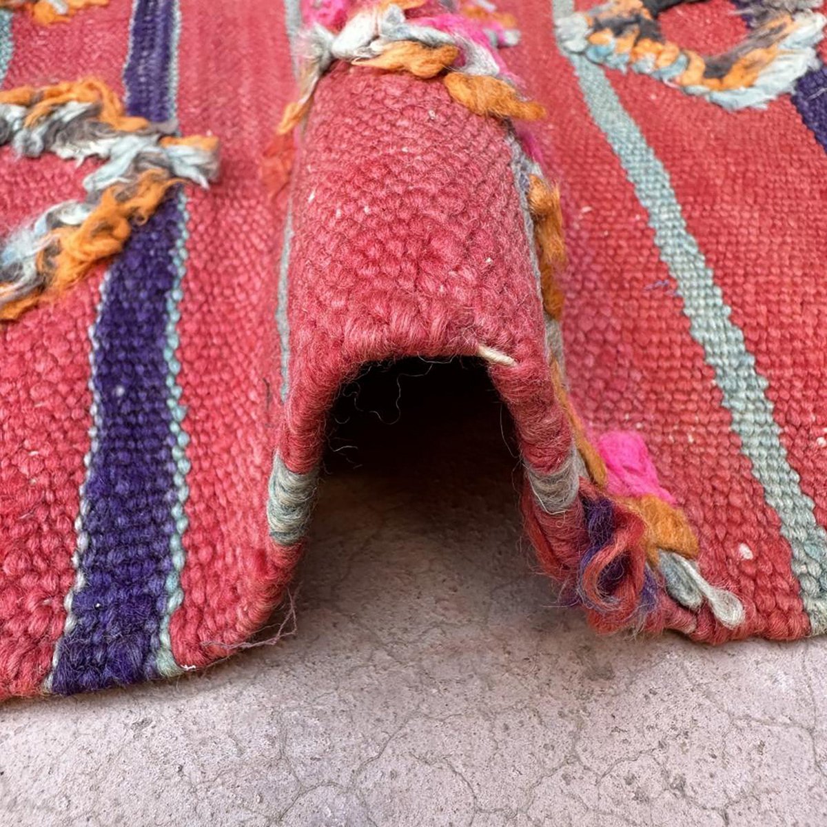 Marokkaner Berber Kilim Teppich reines Woll 138 x 220 cm