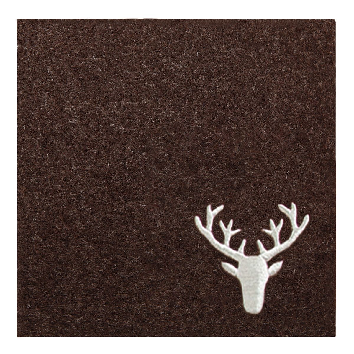 Set of 24 felt coasters 'Deer' - square & stylish for every drink
