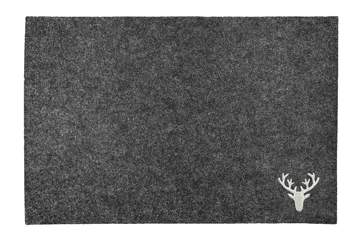 Besticktes Filz-Platzset 'Hirschkopf' – Festliche Tischdekoration (16er Set)