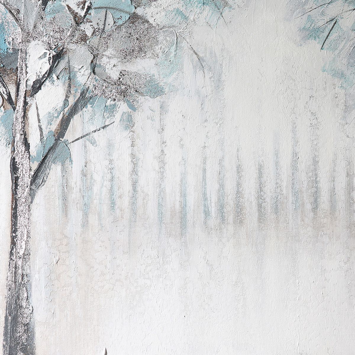 Exquisites Wandbild 'Allee' von Gilde Handwerk - Handbemalte Leinwand auf Kunststoffrahmen in Antiksilber