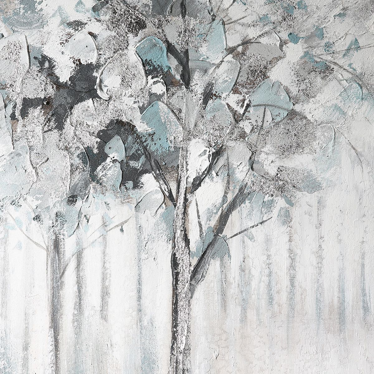 Exquisites Wandbild 'Allee' von Gilde Handwerk - Handbemalte Leinwand auf Kunststoffrahmen in Antiksilber