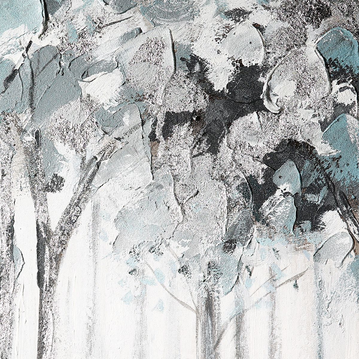 Exquisites Wandbild 'Allee' von Gilde Handwerk - Handbemalte Leinwand auf Kunststoffrahmen in Antiksilber