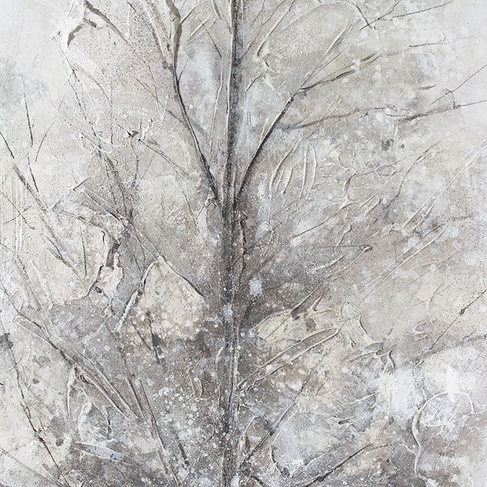 Elegantes Wandobjekt von Gilde Handwerk - Handbemaltes Bild in Grau und Weiß auf Kunststoff und Leinwand