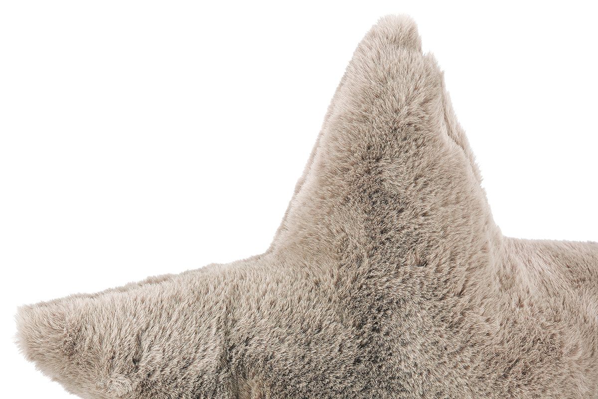 Plüsch Stern Kissen 4er Set, Beige und Dunkelgrün, 45x43 cm