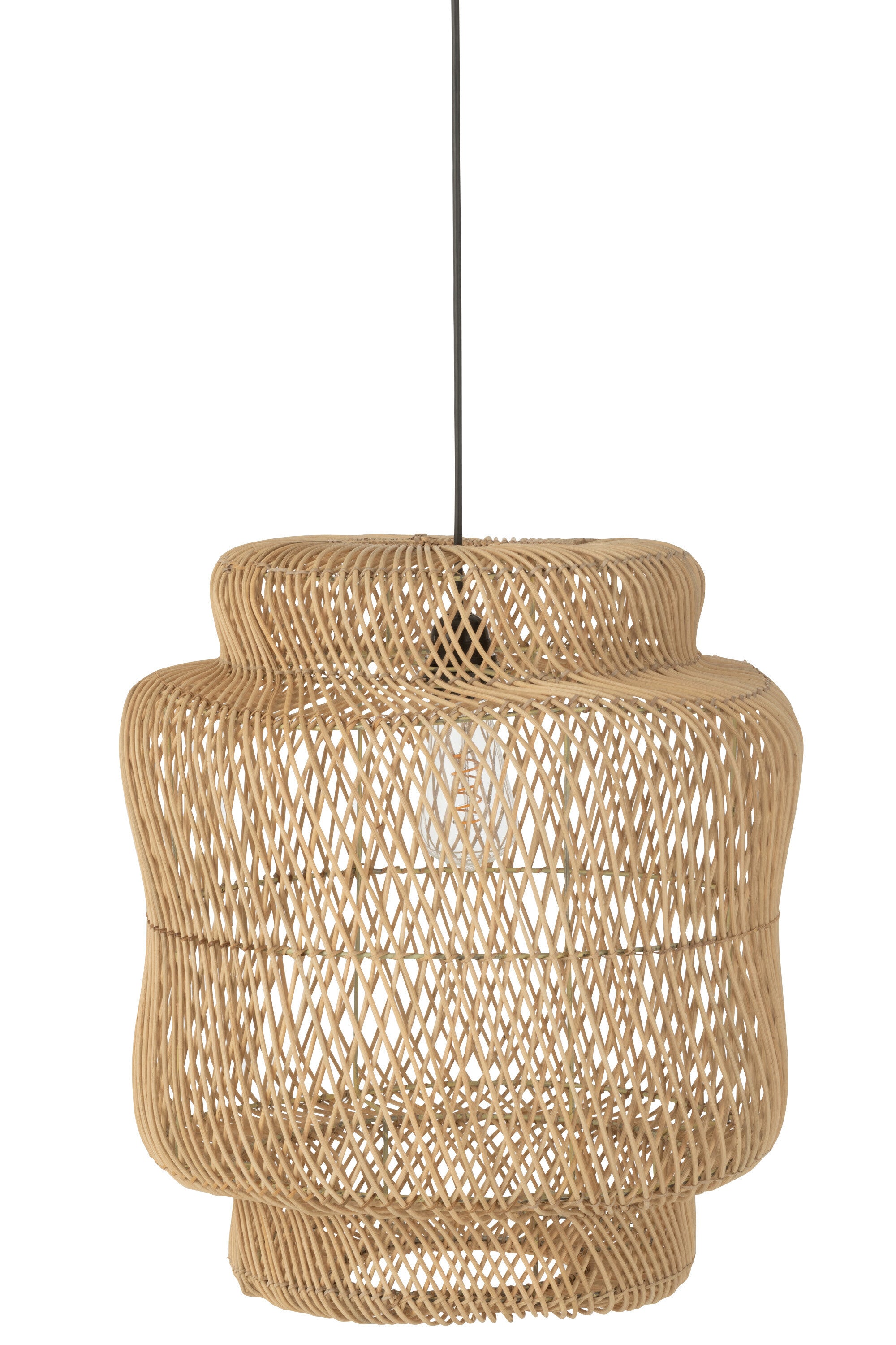 Lampenschirm Rattan Rosa Naturell