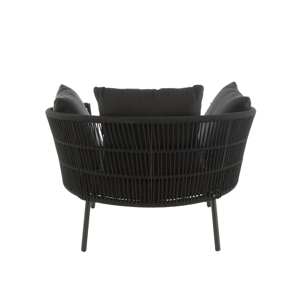 Lounge Sessel Joa Rattanlook schwarz für Garten oder Terrasse