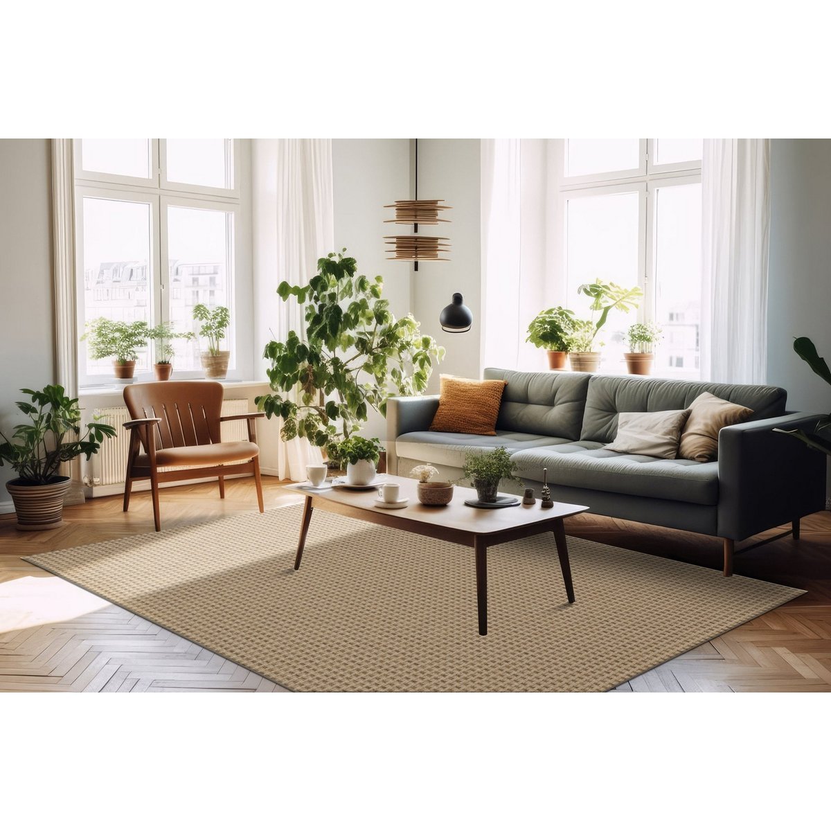 Außenerblatt -Teppichaspekt Sisal Pienza