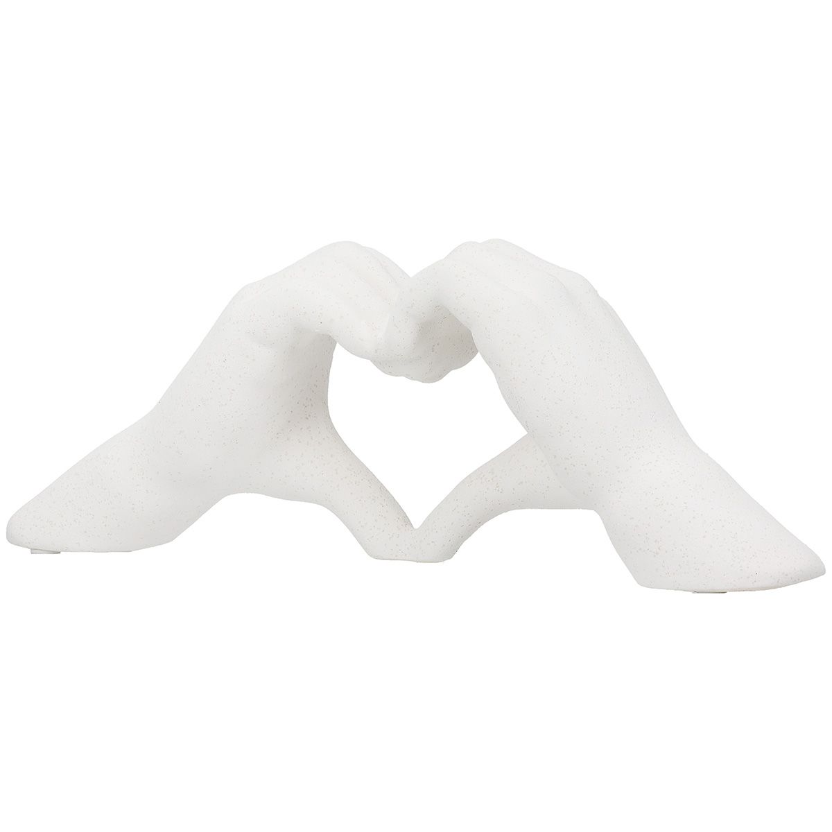 Dekofigur Herzensverbunden – Moderne Keramikskulptur in Herzform