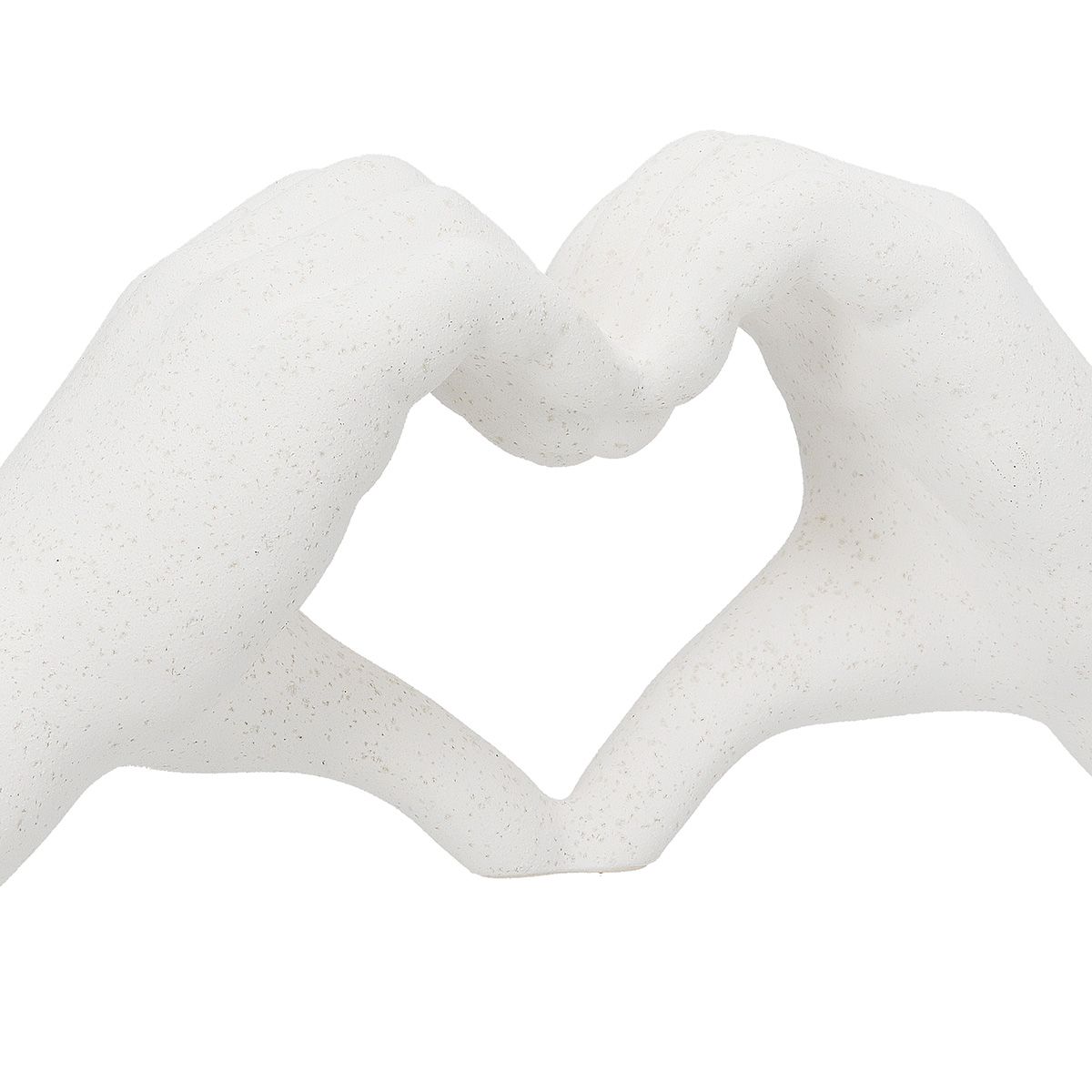 Dekofigur Herzensverbunden – Moderne Keramikskulptur in Herzform