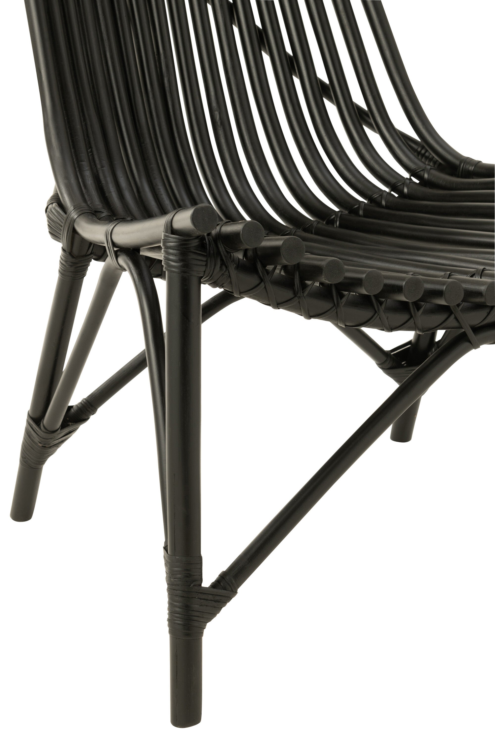 Exquisiter Rattan-Stuhl in Schwarz oder Naturell Handgefertigte Eleganz trifft komfortables Design