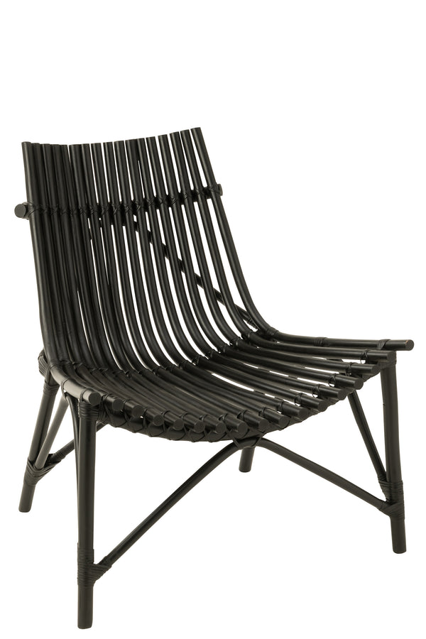 Exquisiter Rattan-Stuhl in Schwarz oder Naturell Handgefertigte Eleganz trifft komfortables Design
