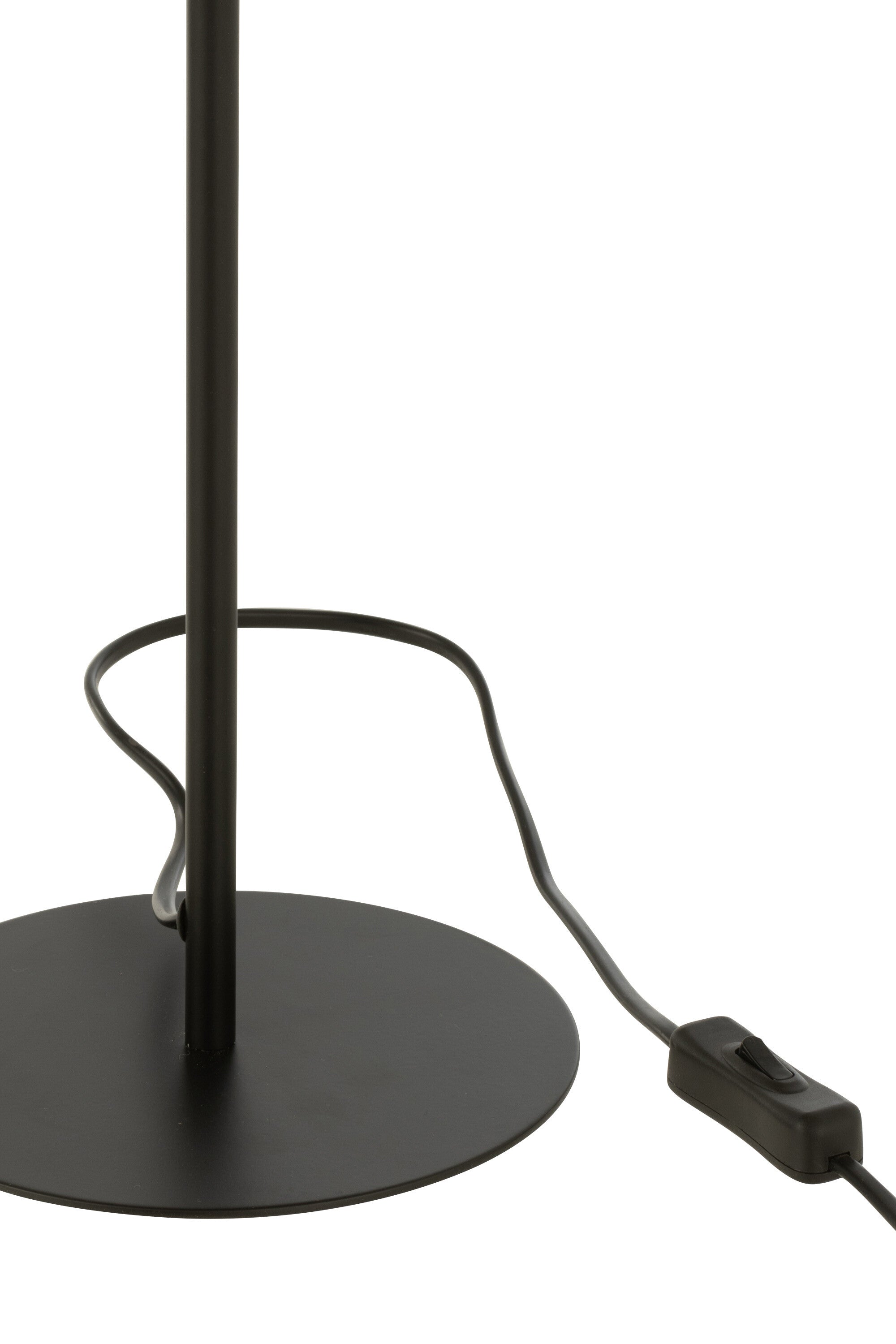 2er-Set Premium Tischlampe aus Metall und Rattan in Schwarz und Naturell