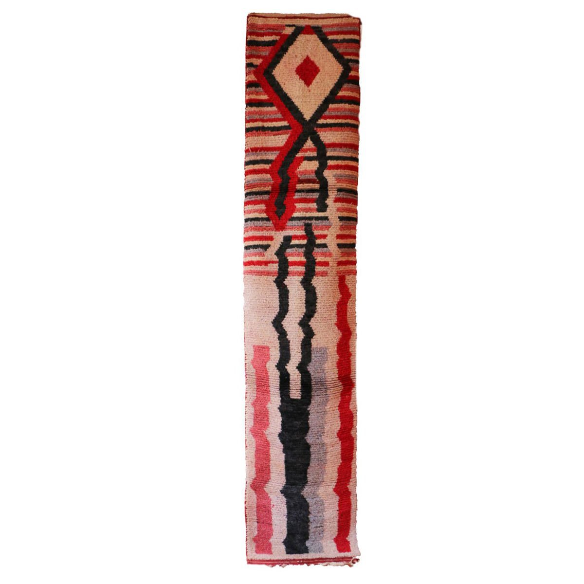 Marokkaner Berberkorridor Teppich reines Woll 71 x 353 cm