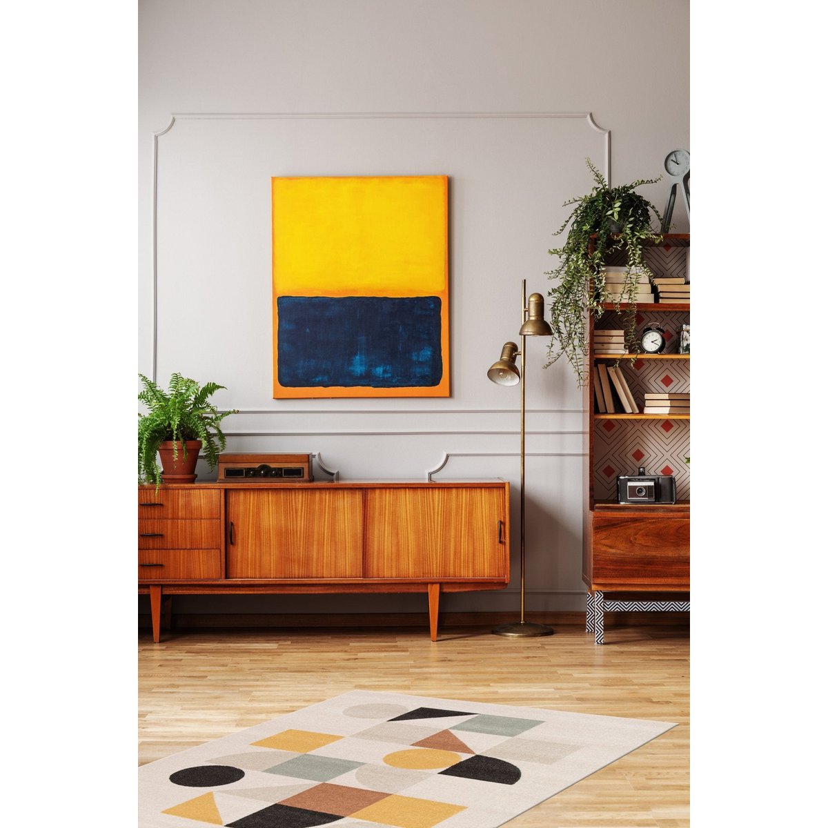 Moderner moderner geometrischer Teppichmodul