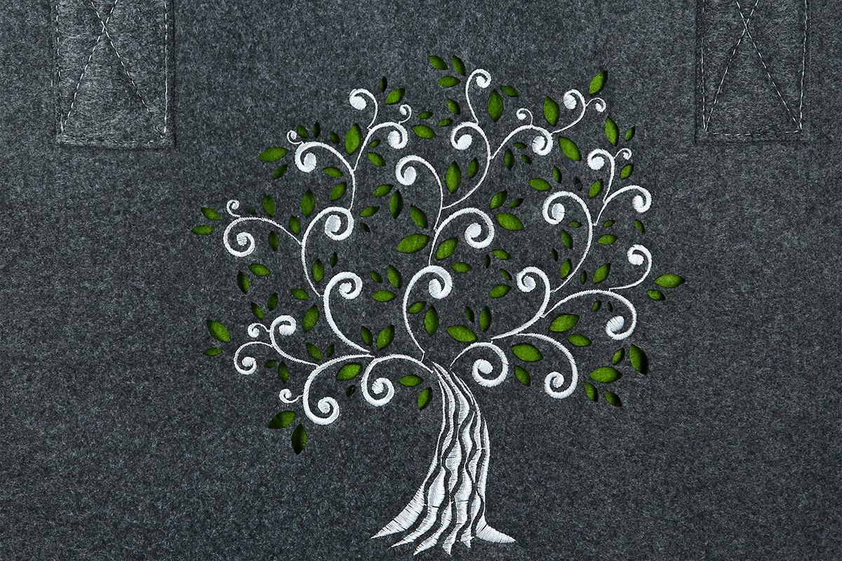 Filztasche "Lebensbaum" Shoppingtasche Tragetasche, Handtasche, Geschenk, Einkaufstasche,Baum Breite 40cm Filz