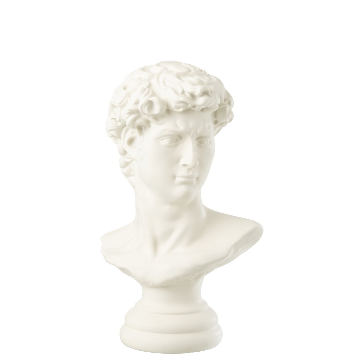 J-Line Büste David Resin weiß groß
