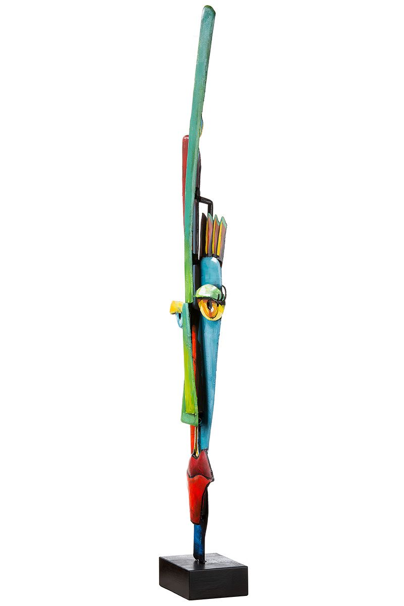 Abstrakte Schönheit Handgefertigte Metallskulptur Alta Fronte mit Bunter Gestaltung