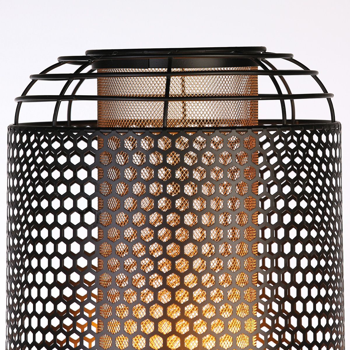 Stehleuchte Industrial  Wabenmuster, Metall, Höhe 93cm