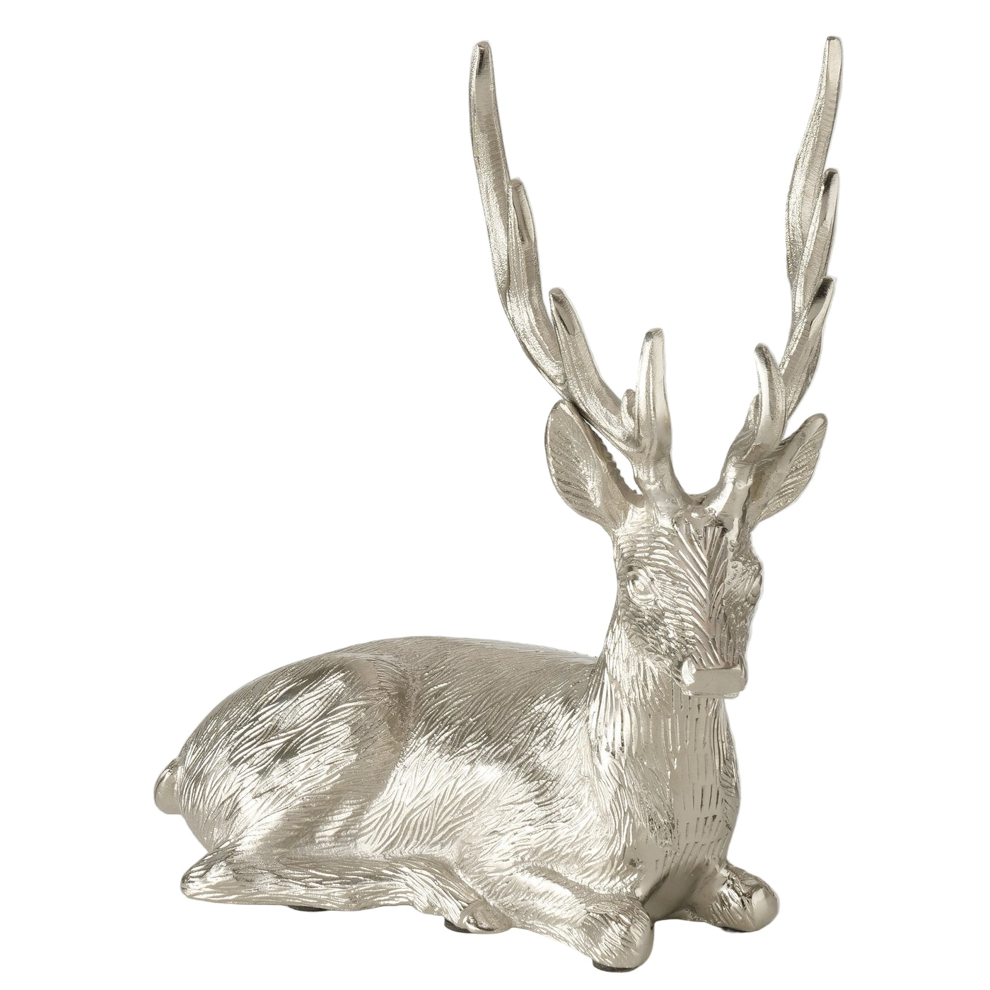 Jokko Hirschfiguren 2er Set Silber Weihnachtsdeko