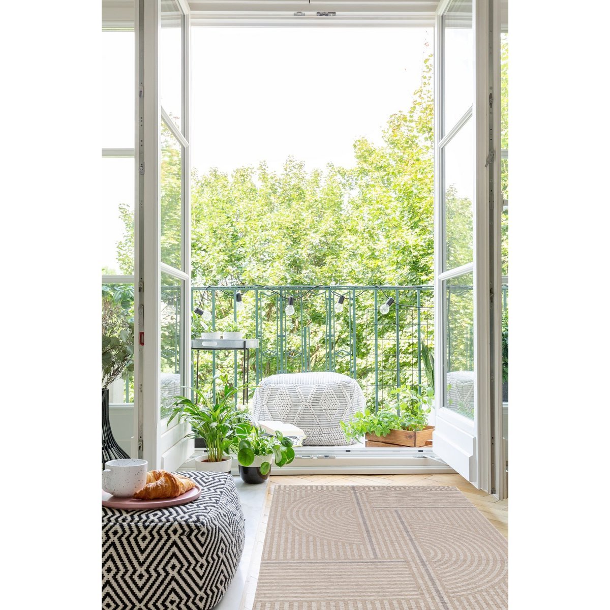 Goblin gewebter Teppich in der englischen Naht mit recyceltem Polyester Finish