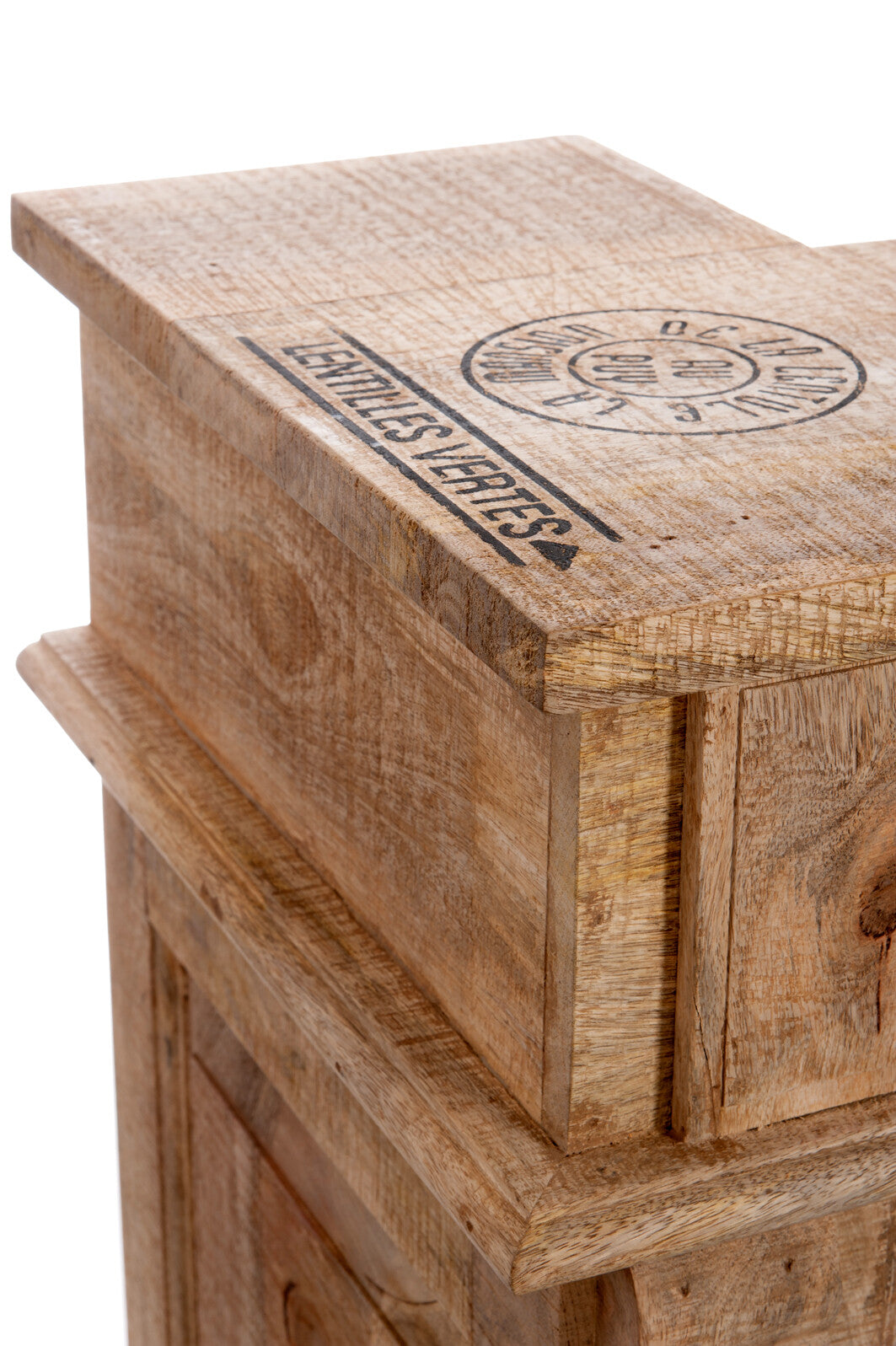 Handgefertigte Holz Bar "Naturell" - Sonderanfertigung aus Echtholz mit 2 Schubladen, Weinregalen und Arbeitsfläche