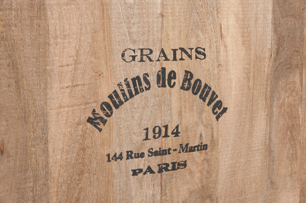 Handgefertigte Holz Bar "Naturell" - Sonderanfertigung aus Echtholz mit 2 Schubladen, Weinregalen und Arbeitsfläche