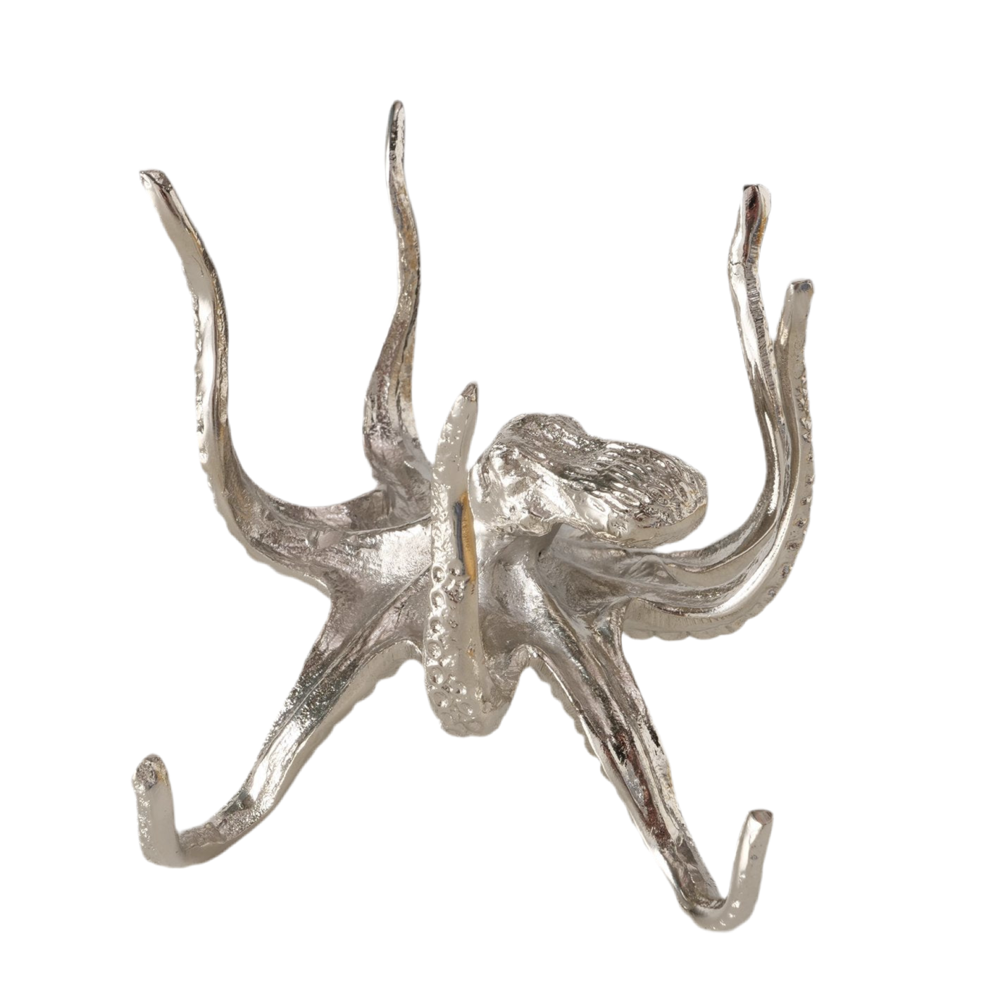 Oktopus Dekoschale Marina – Handgefertigte Glasschale in Silber mit maritimem Flair