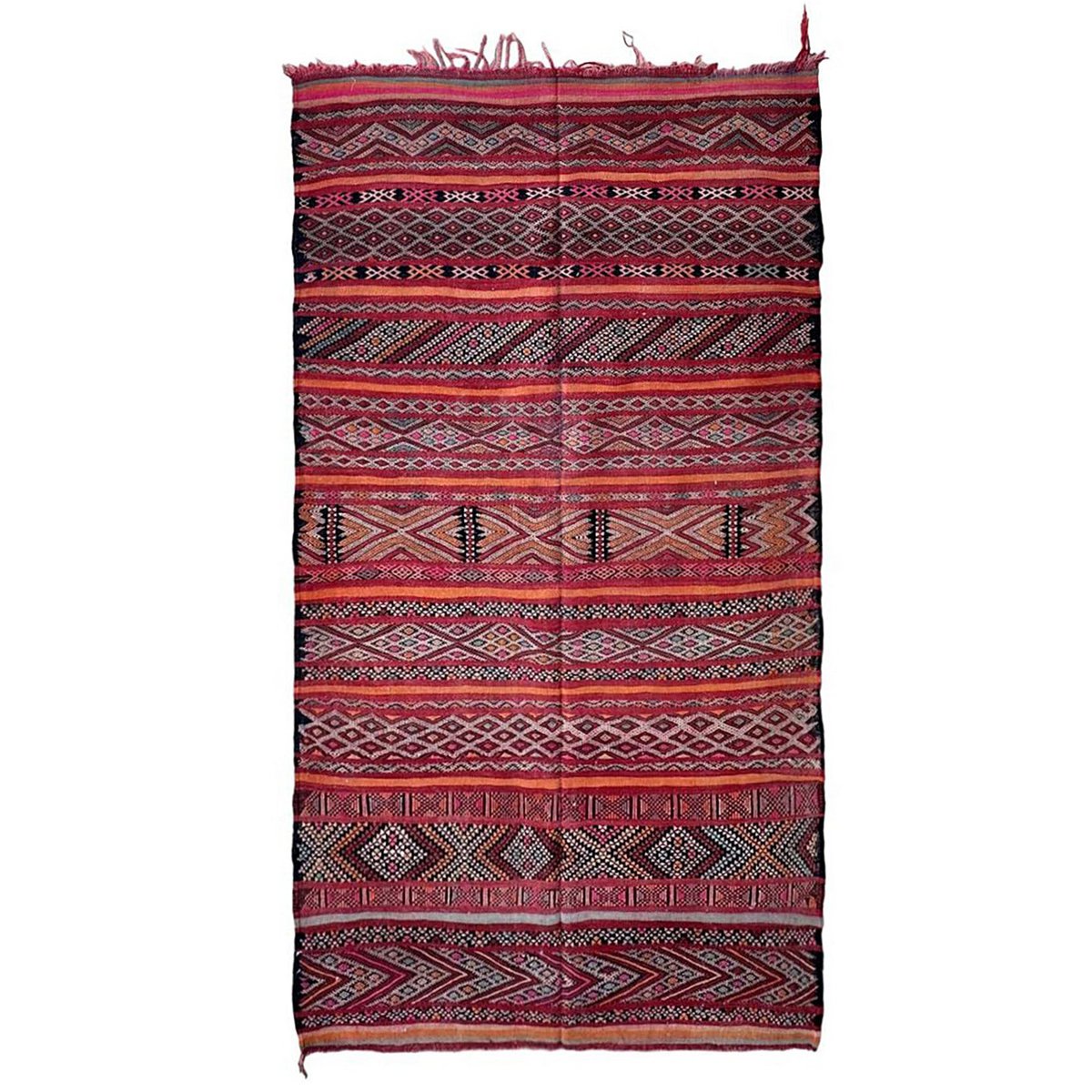 Marokkaner Berber Kilim reine Wolle 150 x 285 cm Teppich