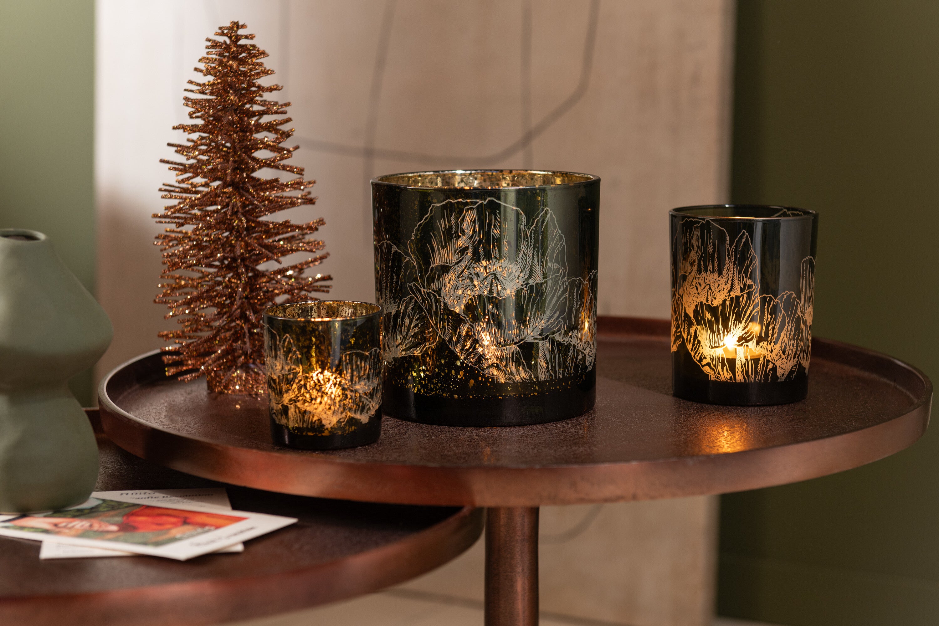 2er-Set Beistelltische - Aluminium Bronze