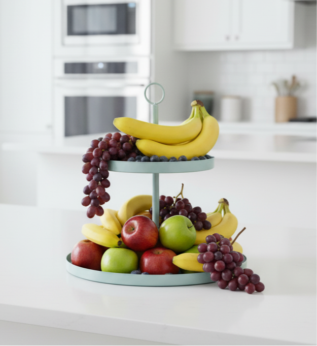 Etagere Liora aus Metall rund gruen