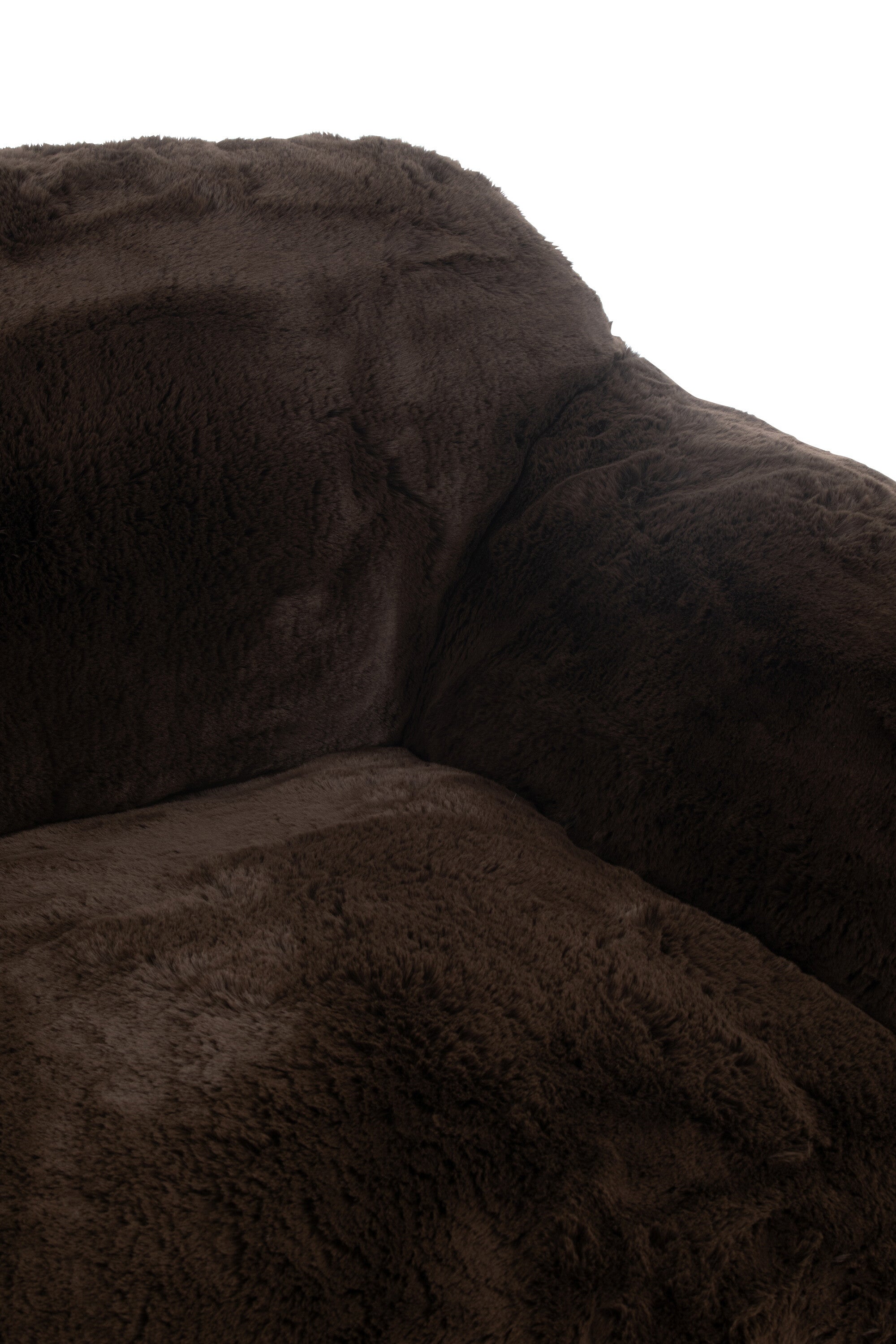 Sofa Cutie Lounge Sessel Braun oder 2 Sitzer Flauschoptik