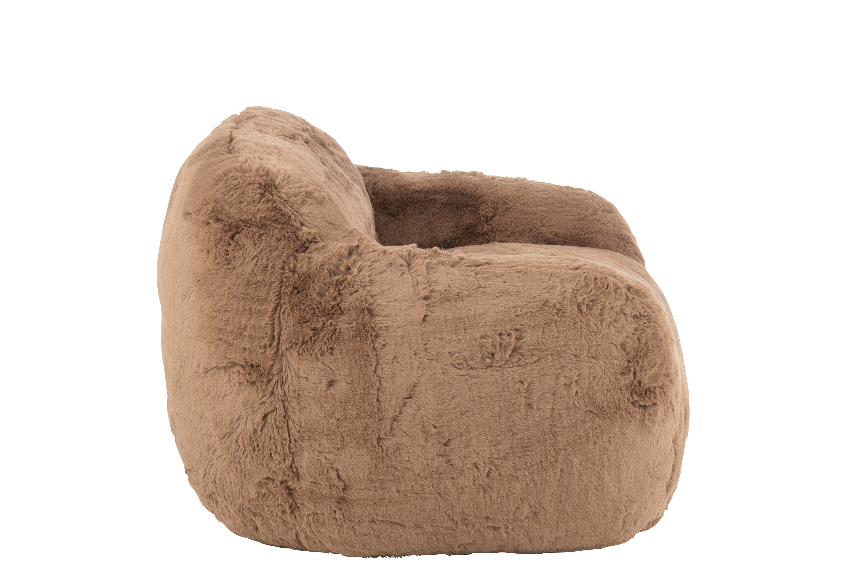 Sofa Cutie Lounge Sessel und 2 Sitzer Taupe Flauschoptik