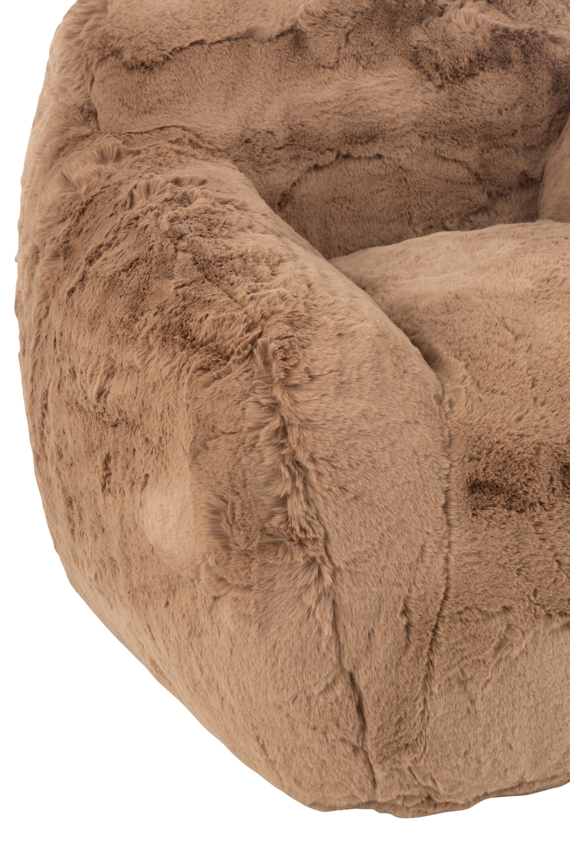 Sofa Cutie Lounge Sessel und 2 Sitzer Taupe Flauschoptik