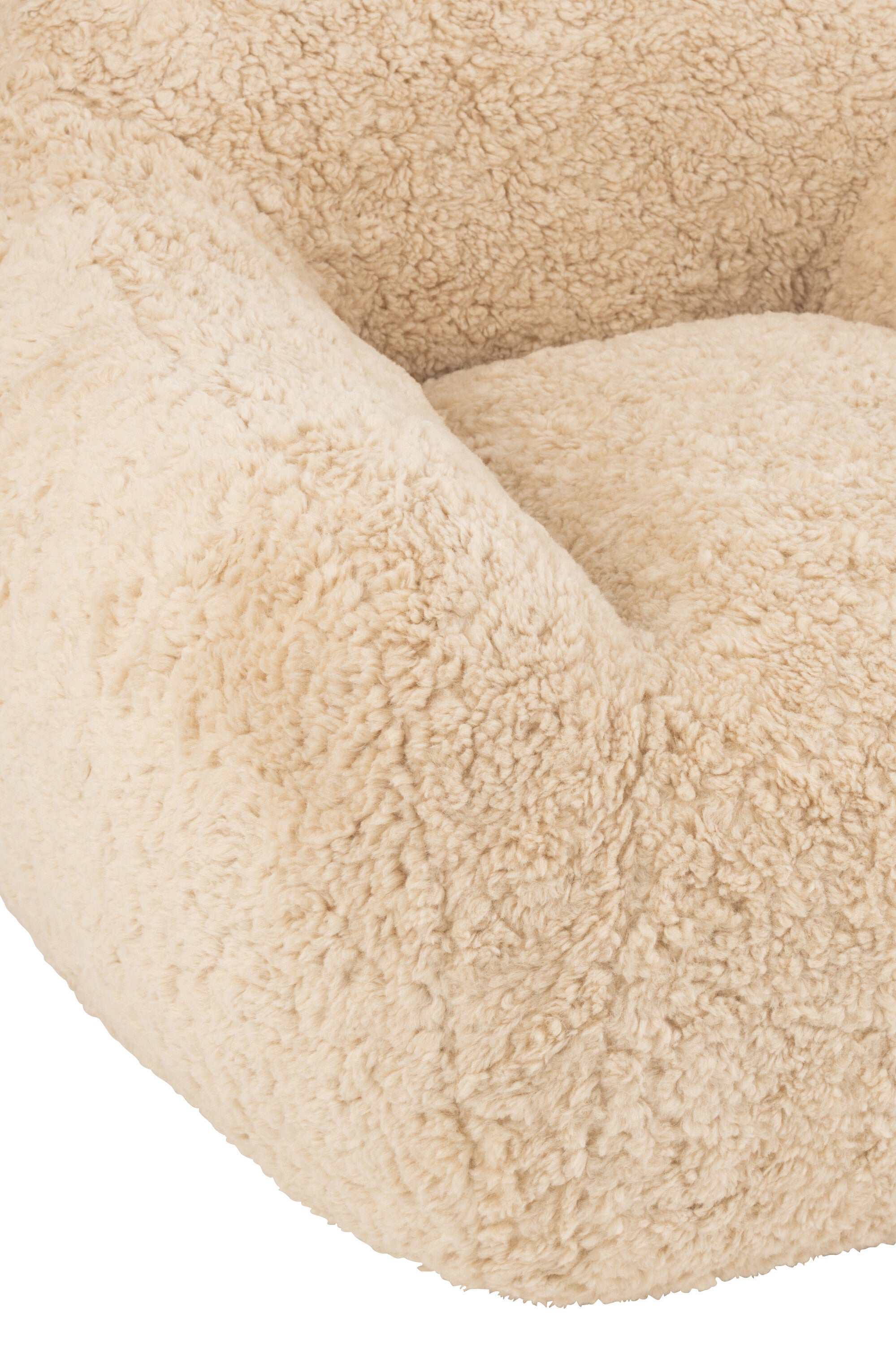 Sofa Cutie Lounge Sessel und 2 Sitzer Beige Natur Flauschoptik