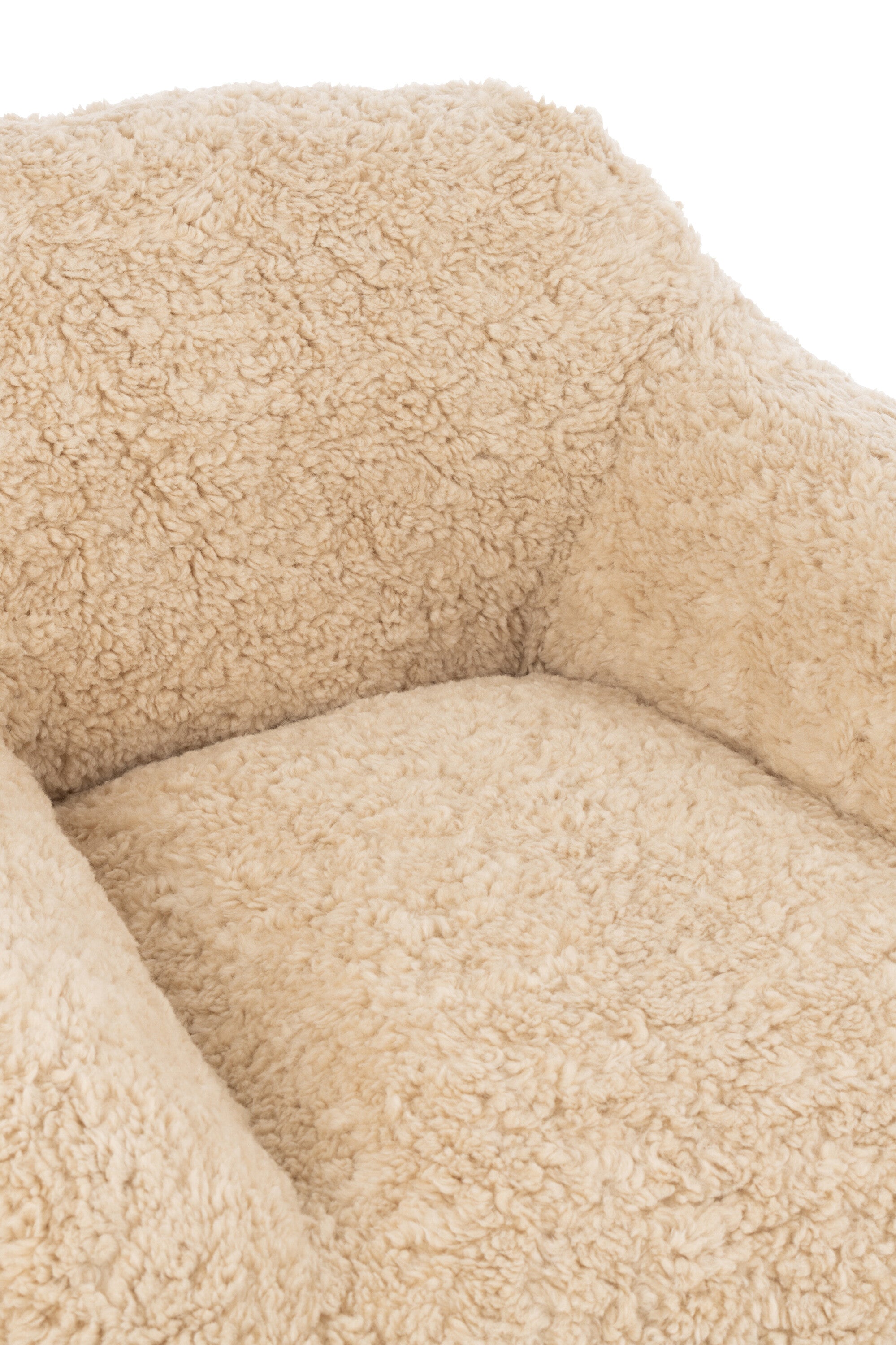 Sofa Cutie Lounge Sessel und 2 Sitzer Beige Natur Flauschoptik