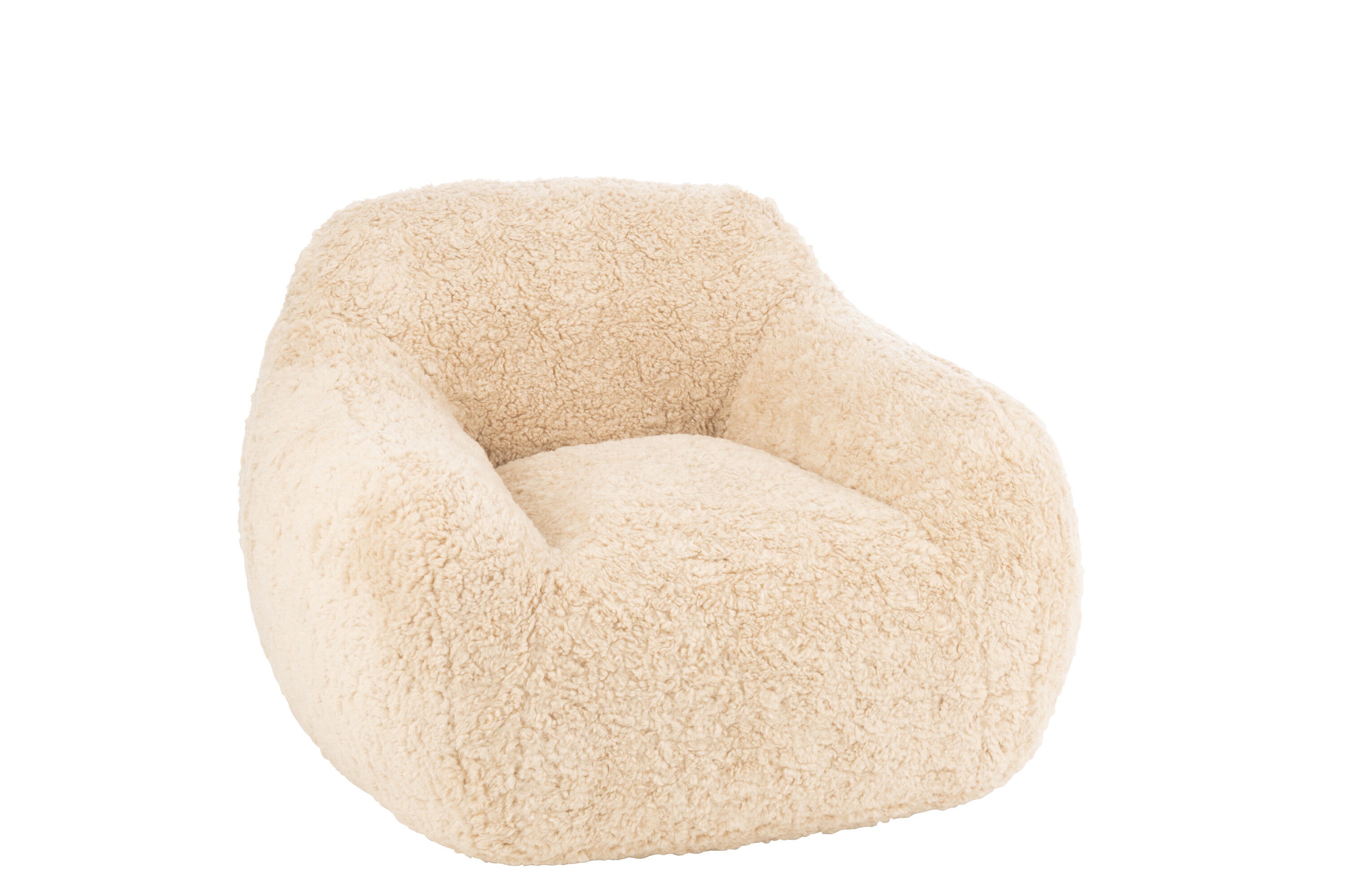 Sofa Cutie Lounge Sessel und 2 Sitzer Beige Natur Flauschoptik