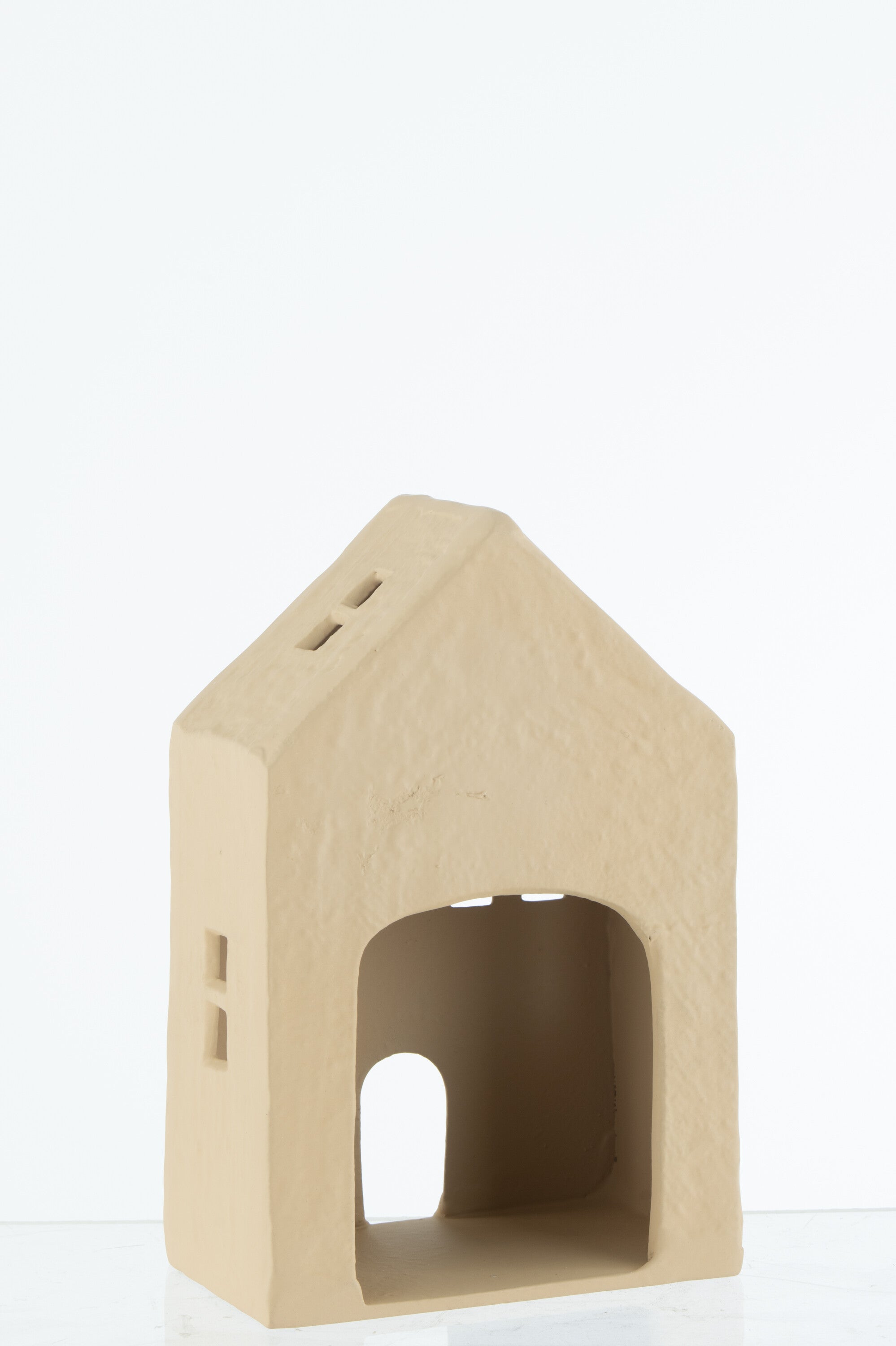 Windlicht Haus Agra Beige Dekohaus Metall Teelichthalter