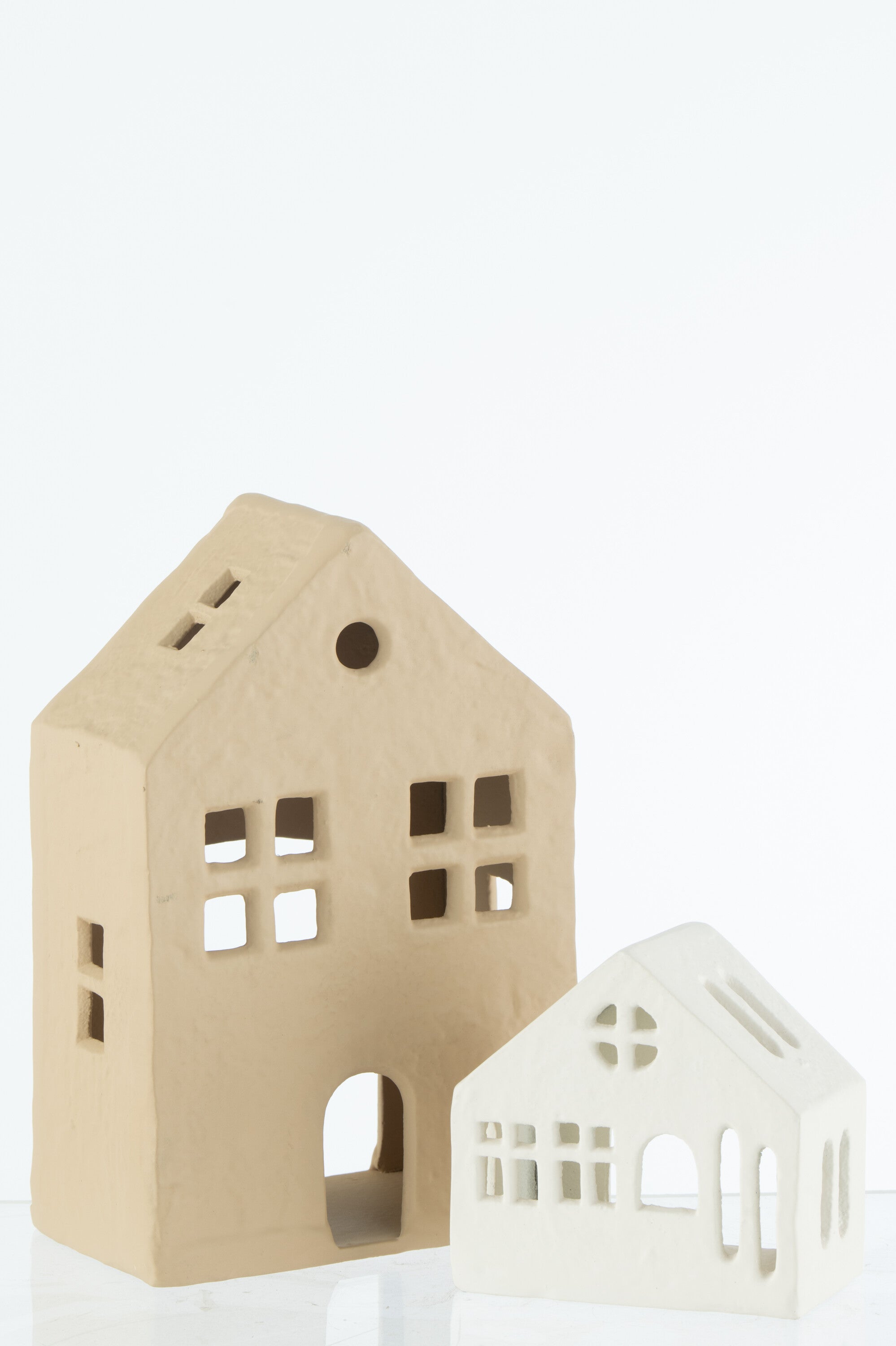 Windlicht Haus Agra Beige Dekohaus Metall Teelichthalter