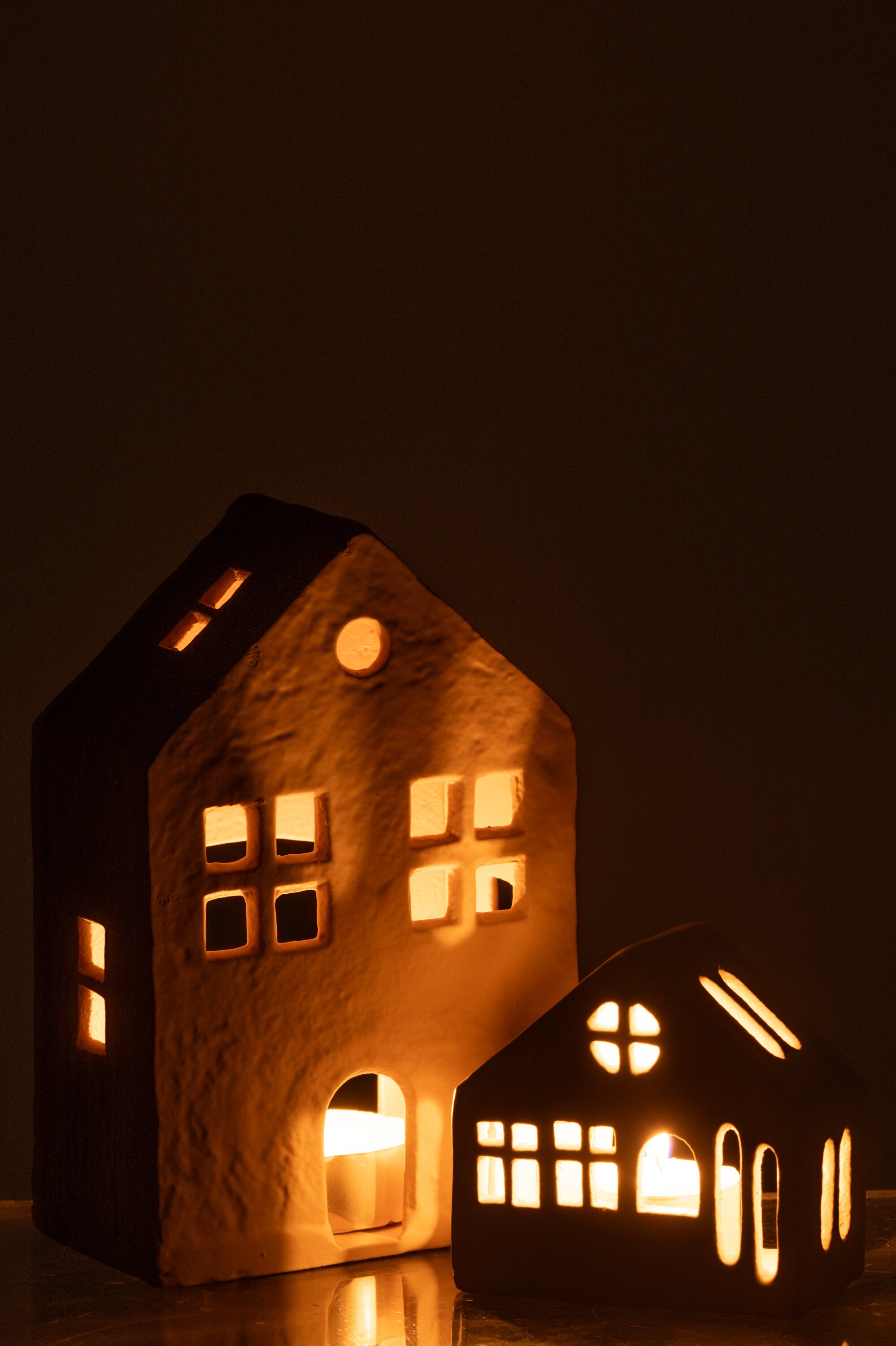 Windlicht Haus Agra Beige Dekohaus Metall Teelichthalter