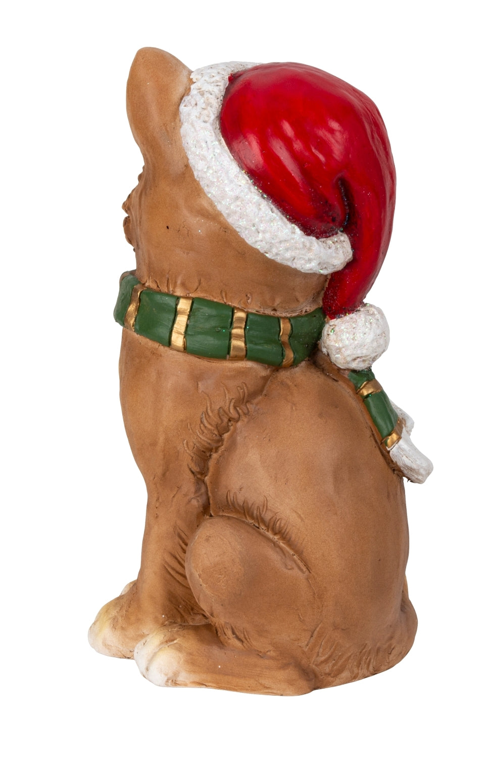 Weihnachtsfigur Katze Weihnachtszauber mit Nikolausmütze 39 cm