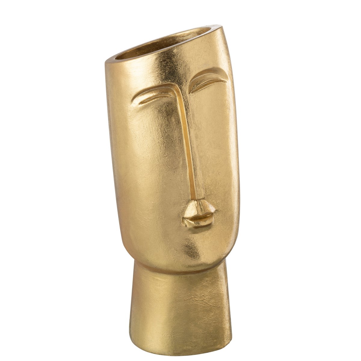 Vase Kopf Oval Modern Resin Gold 35x15.5 cm