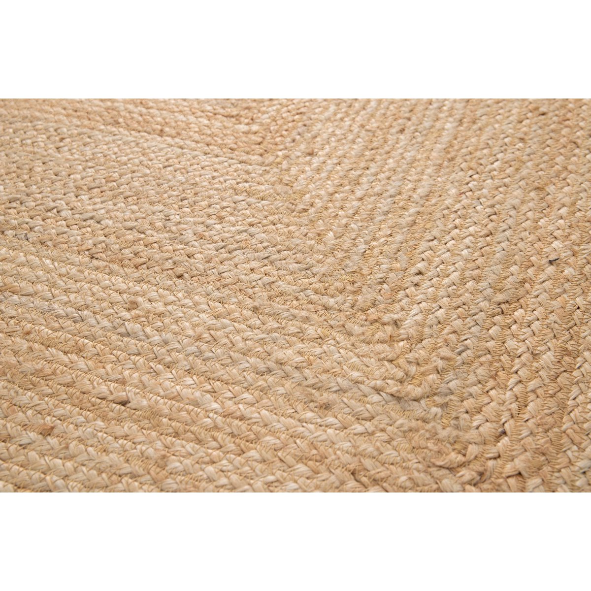 Indira handgefertigter geflochtener Jute -Teppich