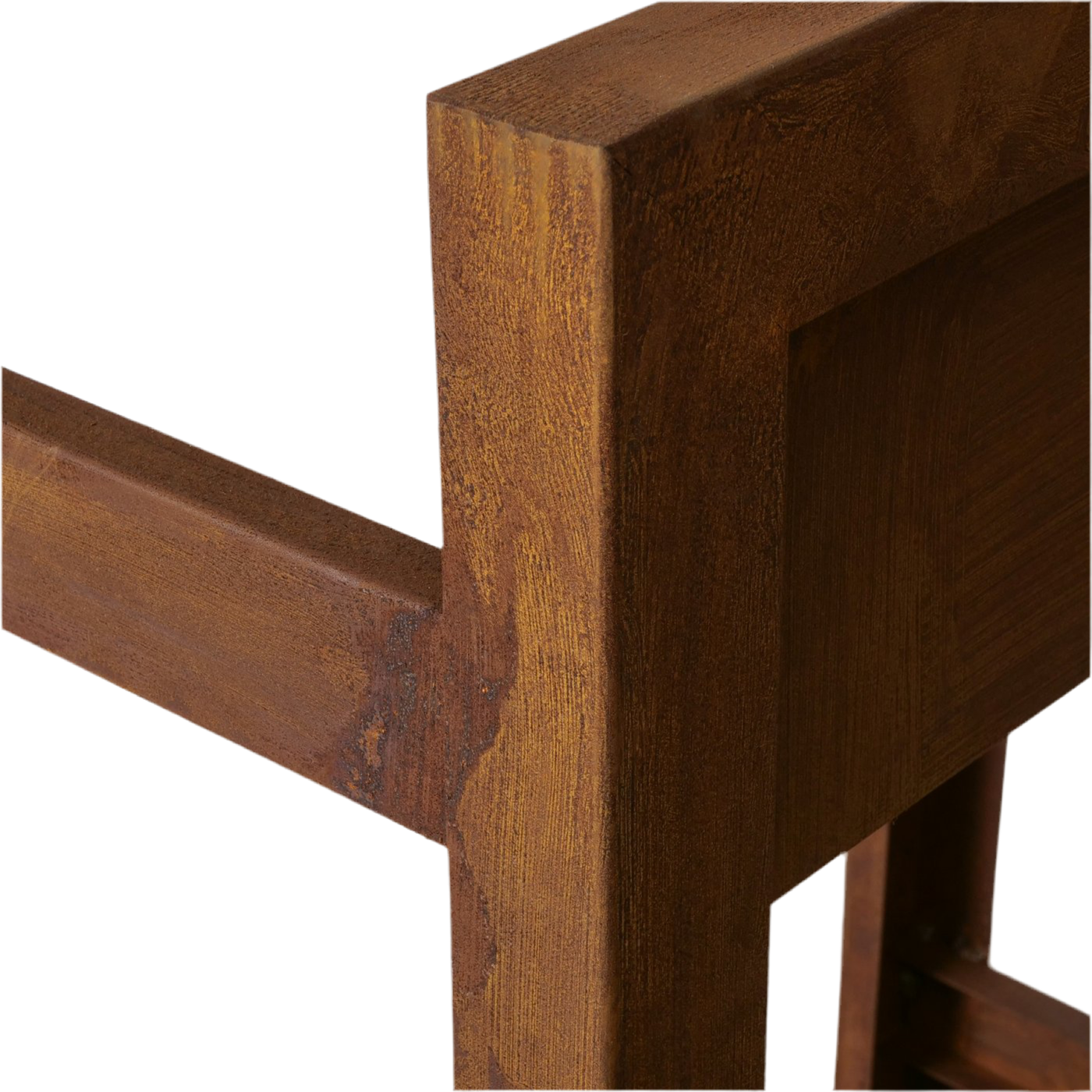 Kaminholzregal Rustico Geweih Edelrost Metall Braun