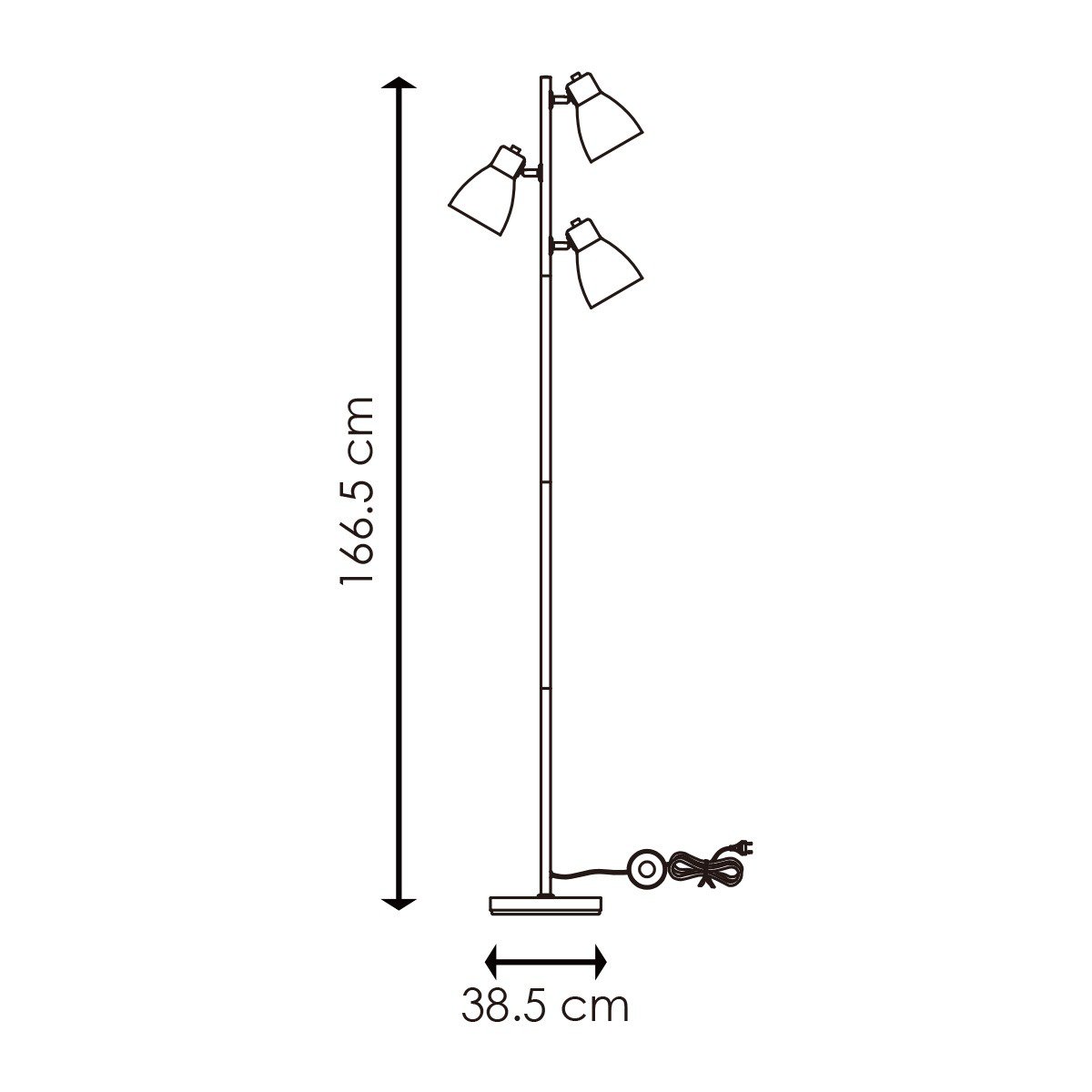 Stehlampe 3L Schwarz - moderne Stehlampe Schwarz schwarz