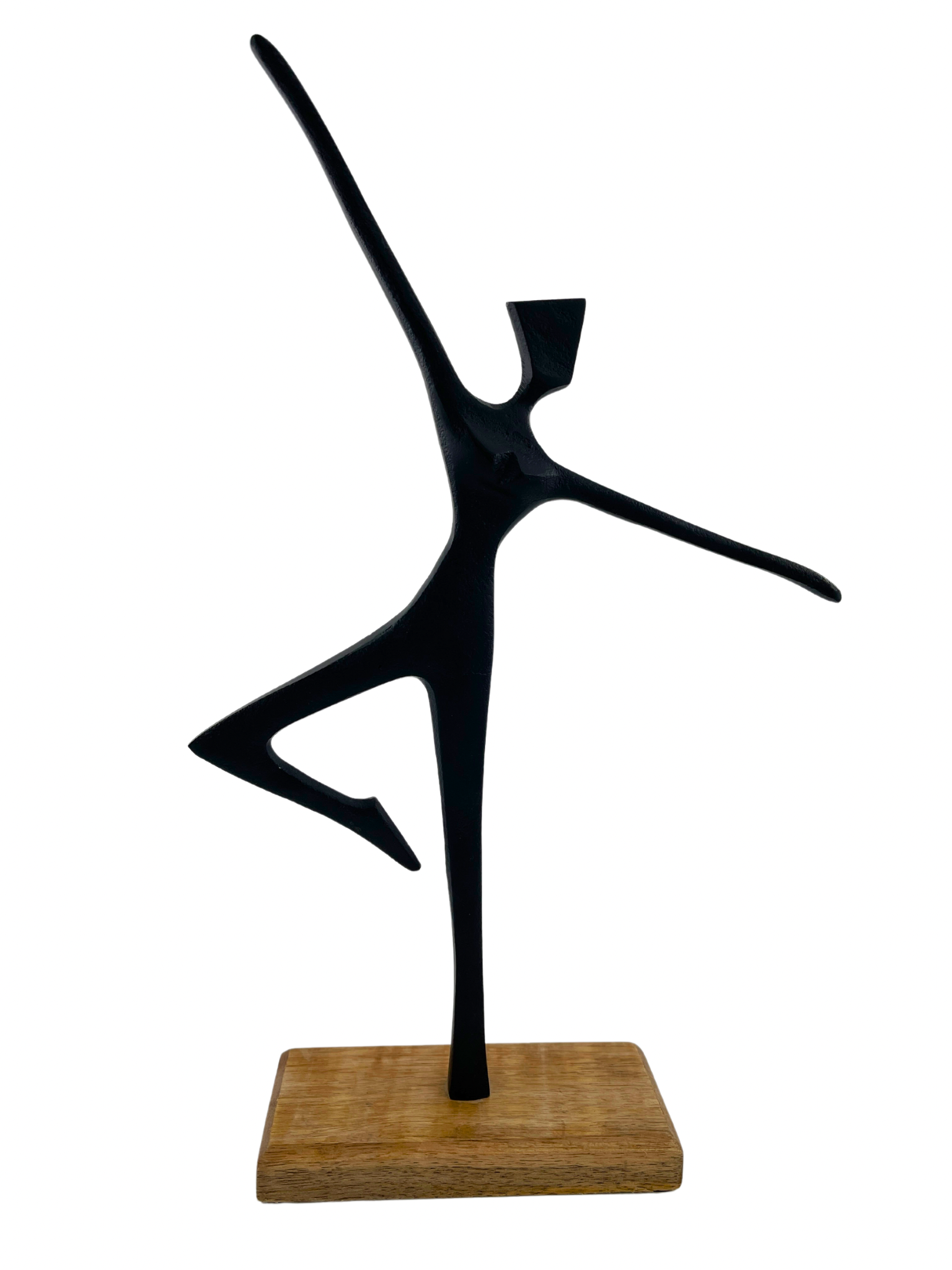 Tanzimpuls – Dynamische Skulptur in Schwarz Höhe 45.5cm