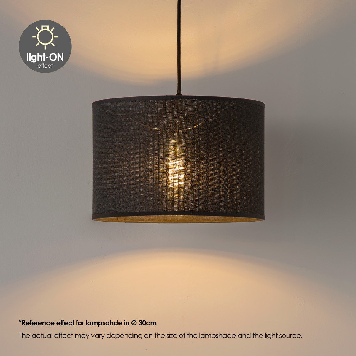 Zuhause süße Haushaltslampe Leinwand - XXL Strahl 3L - Schwarz - 50 cm