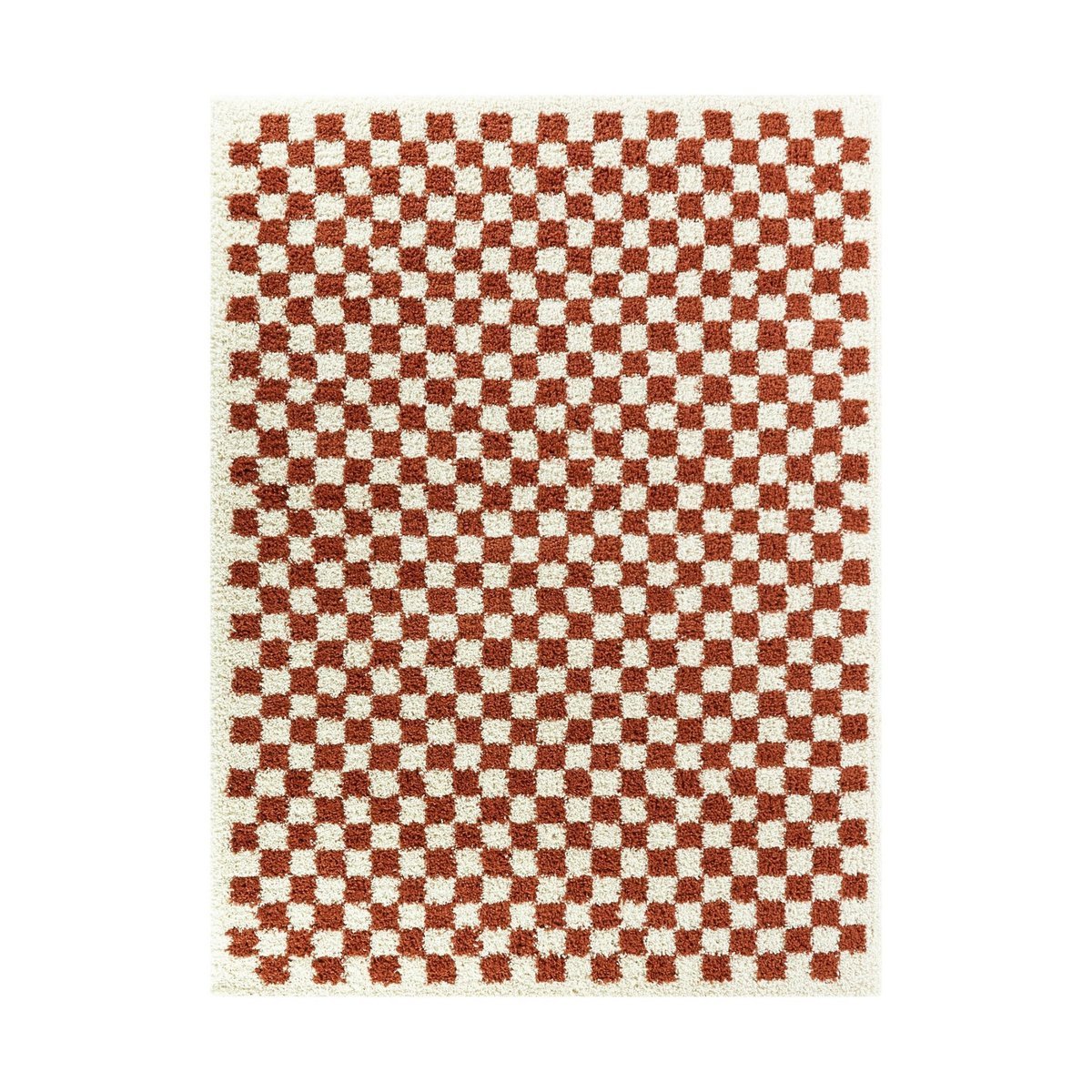 Weicher und sperriger langer Checker -Checkerboard -Checkterteppich
